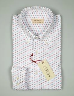 Regent By Pancaldi Camicia Pancaldi In Cotone Stretch Stampato Regular Fit -Meyer Shop 0 a1872001 1200