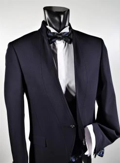 Abito Blu Musani Cerimonia Slim Fit Con Panciotto E Cravatta -Meyer Shop 0 a2730c74 1200