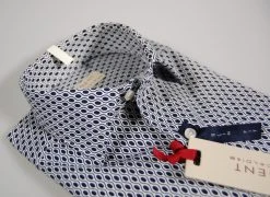 Camicia Slim Fit Regent By Pancaldi A Fantasia Blu Stretch