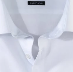 OLYMP N. 6 Camicia Bianca Super Slim Fit Olymp Cotone Twill Stretch -Meyer Shop 0 a48a2ca9 706