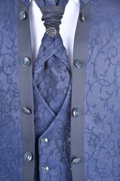 Baggi Men Abito Da Sposo Baggi Damascato Blu Slim Fit -Meyer Shop 0 a4e558ed 1200