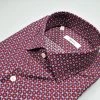 Camicia Ingram Slim Fit Fantasia Geometrica Bordeaux