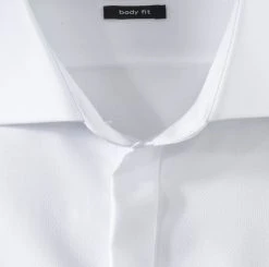 OLYMP Level Five Camicia Bianca Elegante Da Cerimonia Olymp Con Polso Doppio