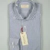 Regent By Pancaldi Camicia Slim Fit Pancaldi In Cotone A Righe Azzurro