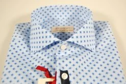Regent By Pancaldi Camicia Slim Fit Celeste A Fantasia Azzurra Pancaldi