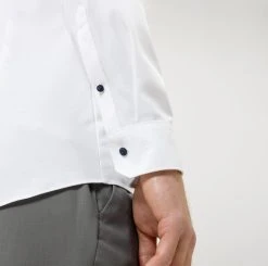 OLYMP N. 6 Camicia Bianca Olymp In Jersey Super Slim Fit -Meyer Shop 0 ab5d9599 706