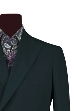 Simbols Made In Italy - Made In Puglia Abito Verde Inglese Slim Fit Doppiopetto Simbols Stretch