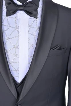 Baggi Men Smoking Nero Baggi Cerimonia Slim Fit Completo Di Panciotto E Papillon -Meyer Shop 0 ae3435e2 1700