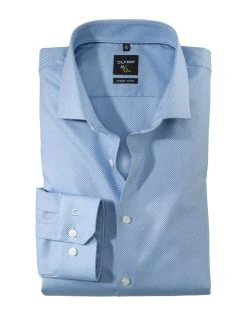 OLYMP No. Six Camicia Olymp Celeste Super Slim Fit Cotone Stretch -Meyer Shop 0 b0df3a5b 1700
