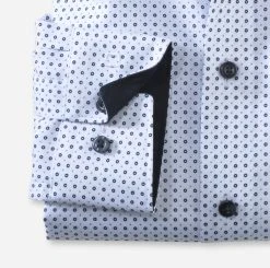 OLYMP Luxor Camicia Olymp Collo Button Down Modern Fit Bianca Cotone Stampato -Meyer Shop 0 b14adaee 706