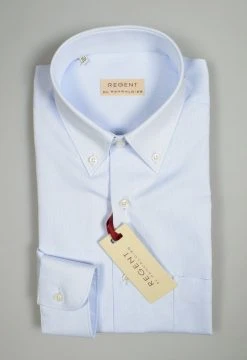 Regent By Pancaldi Camicia Celeste Chiaro Pancaldi Collo Button Down Regular Fit