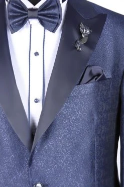 Baggi Men Abito Baggi Blu Damascato Con Petto A Lancia -Meyer Shop 0 b336a90b 1700