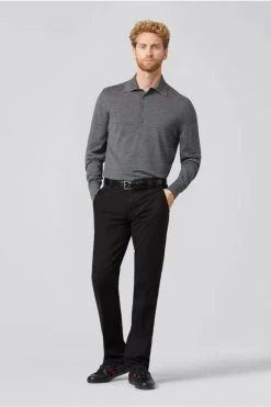 Pantalone Nero Meyer In Cotone Stretch Regular Fit -Meyer Shop 0 b33f41bb 1200