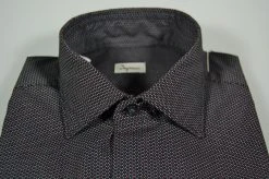 Camicia Ingram Slim Fit Micro Disegno Grigio Nero E Bordeaux -Meyer Shop 0 b4de2530 1600