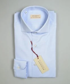 Regent By Pancaldi Camicia Celeste Chiaro Slim Fit Pancaldi Collo Alla Francese In Cotone Oxford -Meyer Shop 0 b4f92af3 1200