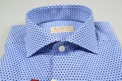 Regent By Pancaldi Camicia Pancaldi Slim Fit Stampa Azzurra Collo Francese -Meyer Shop 0 b87b265d 1600