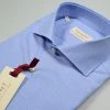 Regent By Pancaldi Camicia Azzurra Pancaldi Slim Fit Collo Francese In Puro Cotone