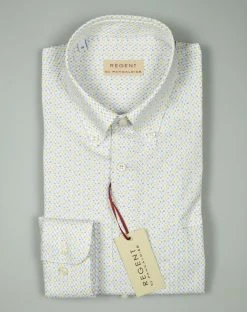 Regent By Pancaldi Camicia Pancaldi Regular Fit Button Down In Cotone Stampato -Meyer Shop 0 b8fb1ff2 1200