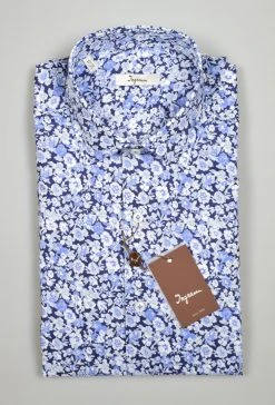 Camicia Ingram In Cotone Regular Fit Con Disegno Floreale Stampato -Meyer Shop 0 ba2dfe07 1200