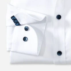 OLYMP Level Five Camicia Olymp Bianca Slim Fit Cotone Stretch