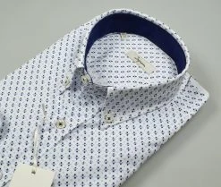 Camicia Button Down Ingram In Cotone Stampato Regular Fit -Meyer Shop 0 bea0beb4 1419