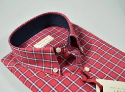 Regent By Pancaldi Camicia Bordeaux A Quadri Pancaldi Collo Button Down Regular Fit -Meyer Shop 0 beb99c12 1600