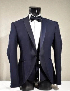 Musani Uomo Abito Smoking Moderno Blu Musani Slim Fit -Meyer Shop 0 c0303f71 1200