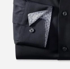 OLYMP Luxor Camicia Nera Olymp Modern Fit Cotone Organico Facile Stiro -Meyer Shop 0 c069e45d 706