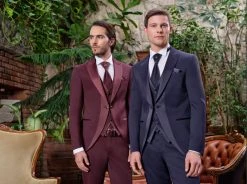 Baggi Men Abito Da Sposo Blu Slim Fit Baggi Con Petto A Lancia -Meyer Shop 0 c103ef5a 1153