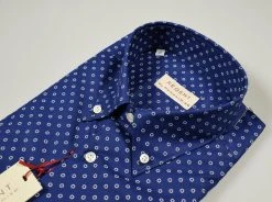 Regent By Pancaldi Camicia Maniche Corte Pancaldi Regular Fit Cotone Stampato -Meyer Shop 0 c2b54b7f 1600
