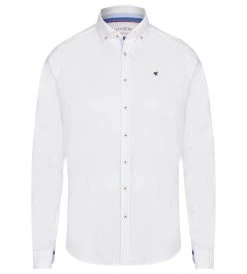 PURE SHIRT Camicia Casual Pure In Cotone Oxford Autentico Interno Collo/polso In Contrasto In Jeans