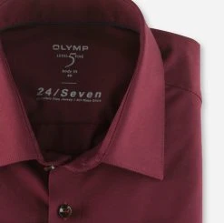 Camicia Olymp Level Five In Jersey Bordeaux Slim Fit -Meyer Shop 0 c4567208 706