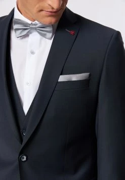 Abito Blu Scuro Slim Fit Con Gilet Roy Robson In Lana Stretch -Meyer Shop 0 c6bba1c7 1200