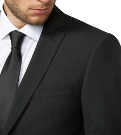 DIGEL Protect 3 Abito Nero Micro Disegno Digel Slim Fit Lana Stretch -Meyer Shop 0 c85030b5 951