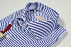 Regent By Pancaldi Camicia A Righe Blu Slim Fit Collo Francese Pancaldi -Meyer Shop 0 c872849a 1600
