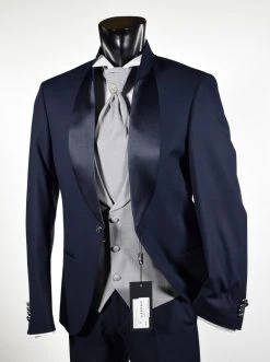 Abito Musani Cerimonia Blu Modello Coreano Slim Fit -Meyer Shop 0 c9b52a37 1200