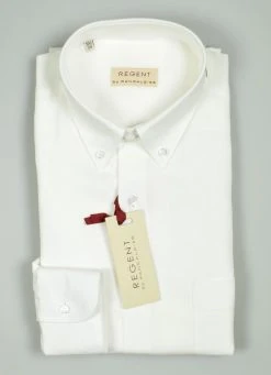 Regent By Pancaldi Camicia Pancaldi Regular Fit Collo Button Down Puro Lino Bianca -Meyer Shop 0 ca15c07a 1200