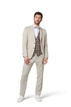 DIGEL Ceremony Vintage Abito Beige Digel Misto Lino Slim Fit -Meyer Shop 0 ce1138ec 1280