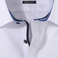 OLYMP No. Six Camicia In Cotone Stretch Bianca Olymp Super Slim Fit