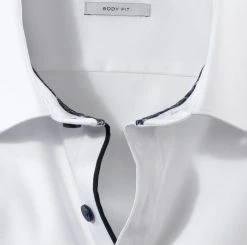 OLYMP Level Five Camicia Olymp Bianca Cotone Stretch Slim Fit -Meyer Shop 0 ce93bf8f 706