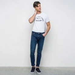 Jeans Mcs Blu Denim Cotone Stretch Stone Washed -Meyer Shop 0 cfeb6b87 1700