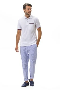 GREEN COAST Made In Italy Pantalone Effetto Tuta A Righe Azzurro Green Coast Puro Cotone Seersucker -Meyer Shop 0 d0ec5ea1 1200