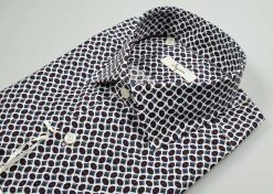 Camicia Ingram Slim Fit Fantasia Geometrica Stampata Puro Cotone -Meyer Shop 0 d24d5f59 1600