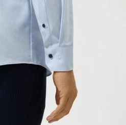 OLYMP N. 6 Camicia Celeste Olymp In Jersey Super Slim Fit -Meyer Shop 0 d41b7a7d 706