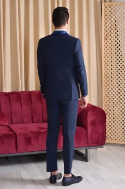 Baggi Men Smoking Blu Baggi Slim Fit Con Petto A Scialle In Velluto -Meyer Shop 0 d5a54e4c 1200