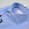 Regent By Pancaldi Camicia Pancaldi Slim Fit Stampa Azzurra Collo Francese
