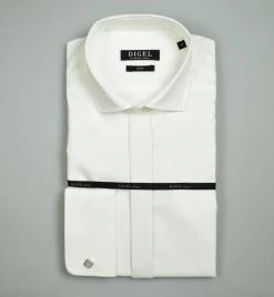 DIGEL MOVE Camicia Elegante Ecru Digel Con Polso Doppio Per Gemelli Slim Fit -Meyer Shop 0 d95424eb 1200
