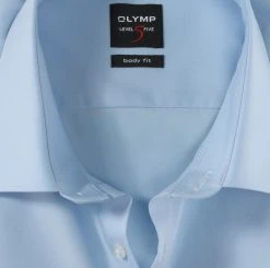 OLYMP Level Five Camicia Celeste Olymp Slim Fit Cotone Stretch