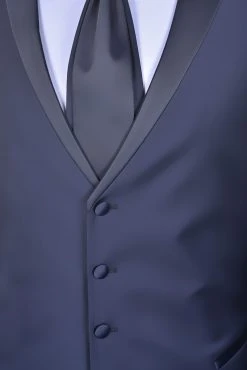 Baggi Men Smoking Blu Navy Baggi Slim Fit Con Gilet E Plastron -Meyer Shop 0 de43904e 1700