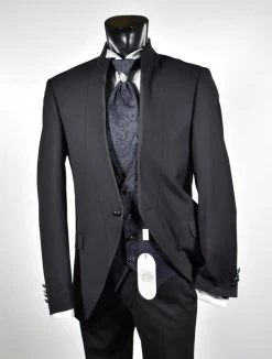 Abito Nero Slim Fit Musani Cerimonia Modello Alla Coreana -Meyer Shop 0 de6a947b 1200